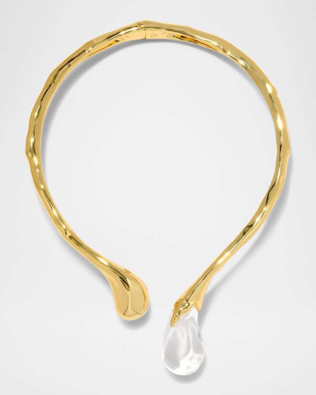 Liquid Lucite Sprout Collar Necklace